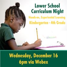 Lower School Curriculum Night, Dec. 16