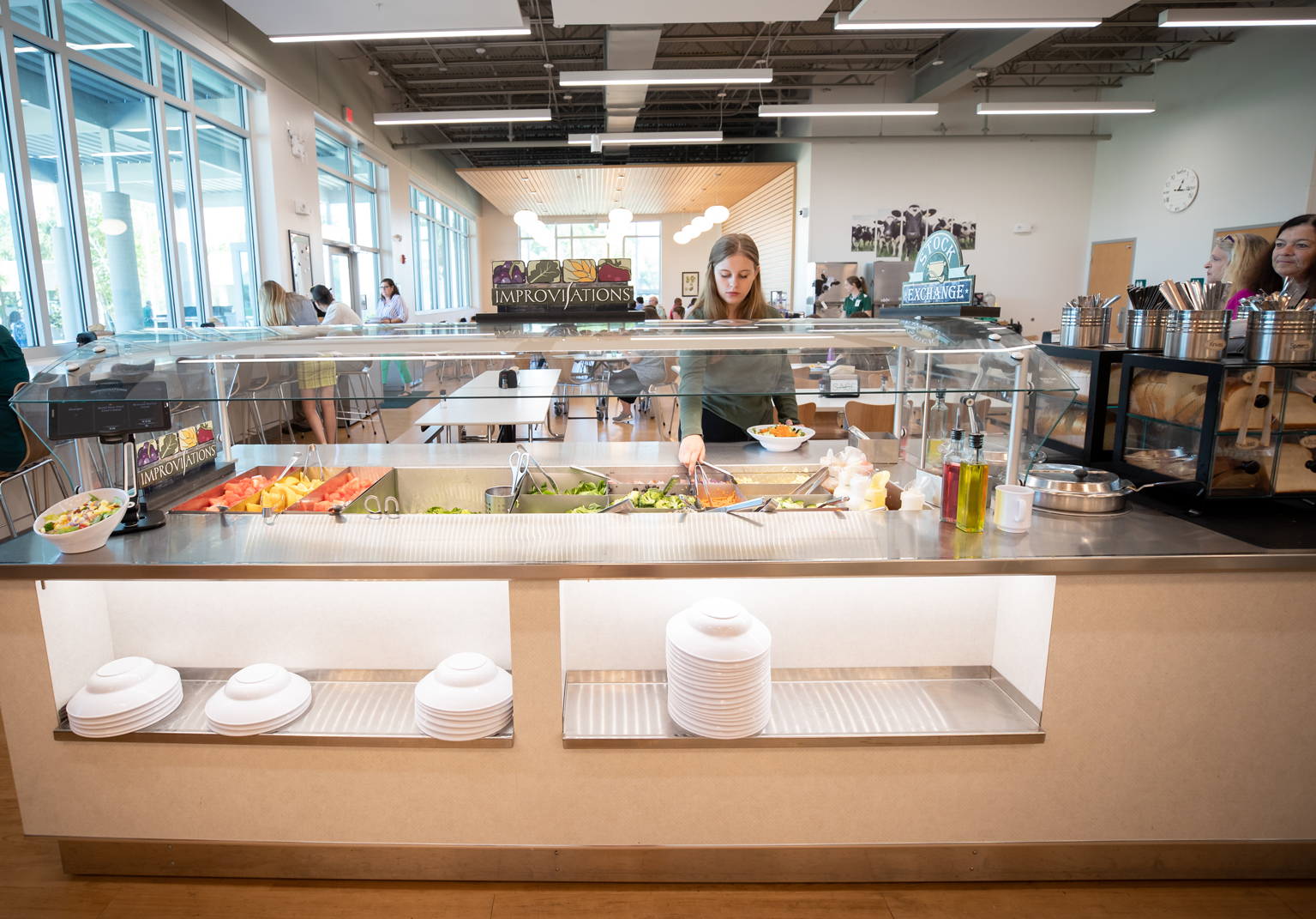 Salad bar in dining room