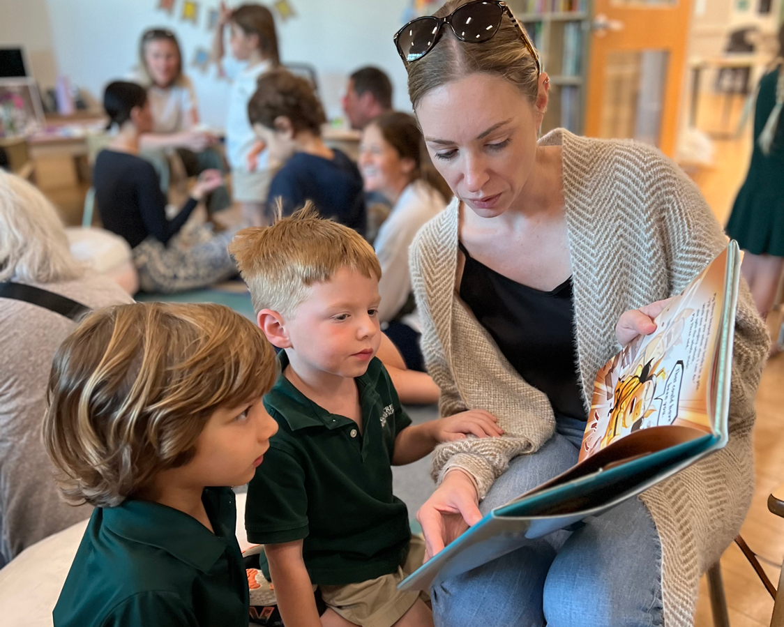 sharing books at school